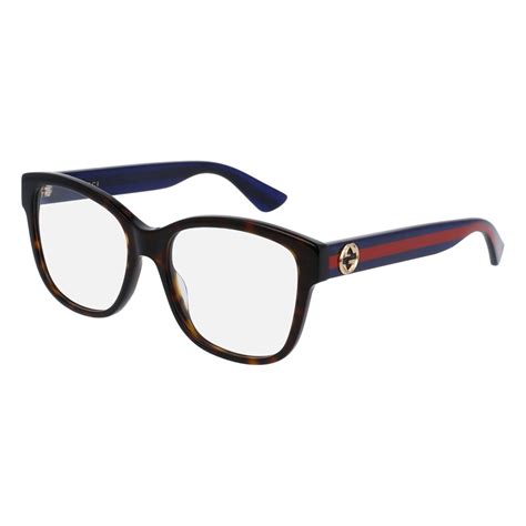 optical frame gucci optyl dark havana glitter blue gg0038o 003|Gucci™ GG0038ON 003 54 Havana/Blue Eyeglasses .